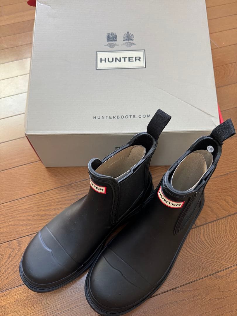 m*o様 HUNTER ブラック チェルシーブーツ 箱付き