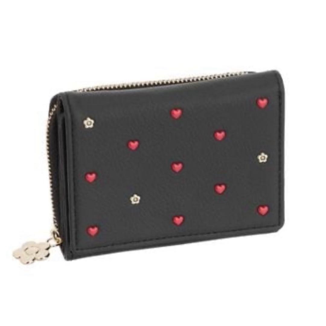新品 MARY QUANT ハートフロート ミニウォレット ミニ財布 折り財布