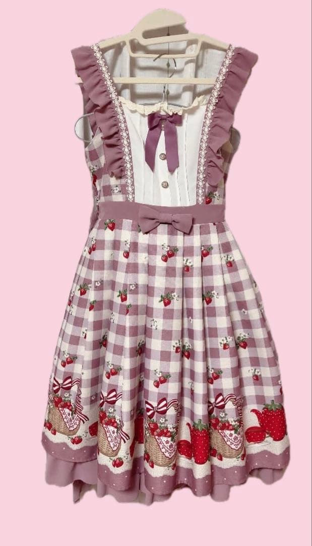 axes famme kawaii ベリーズピクニックジャンスカ ラベンダー