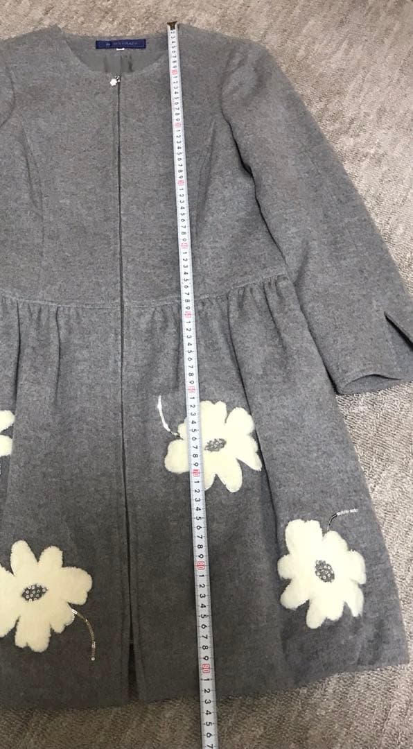 サファイア 　M'S GRACY グレー ロングコート 38