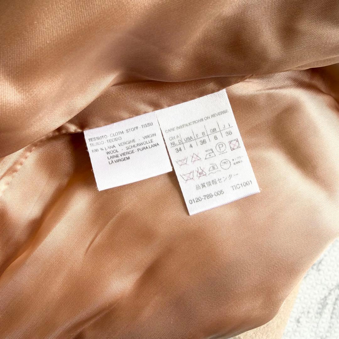 MaxMara マックスマーラ ウール ロングコート 銀タグ ベージュ 38