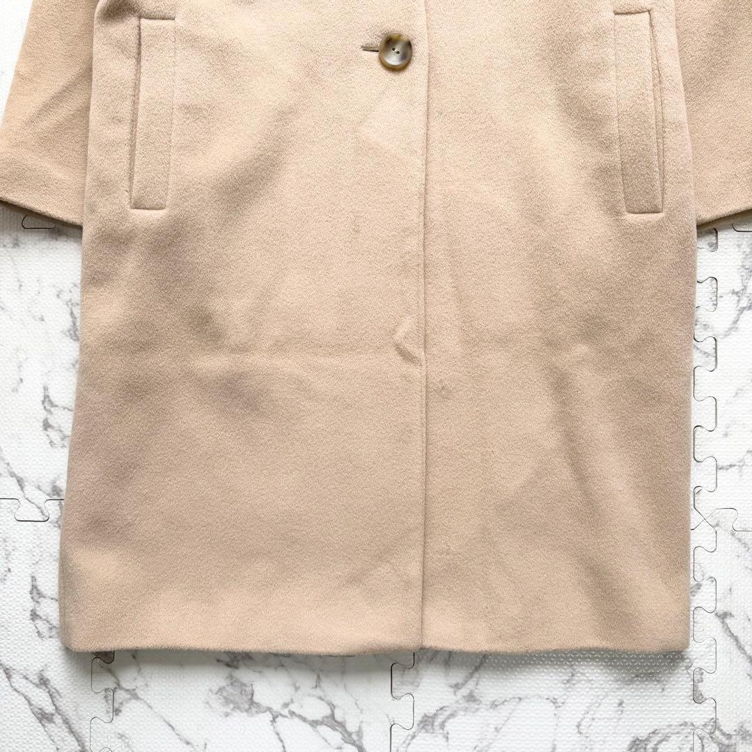MaxMara マックスマーラ ウール ロングコート 銀タグ ベージュ 38