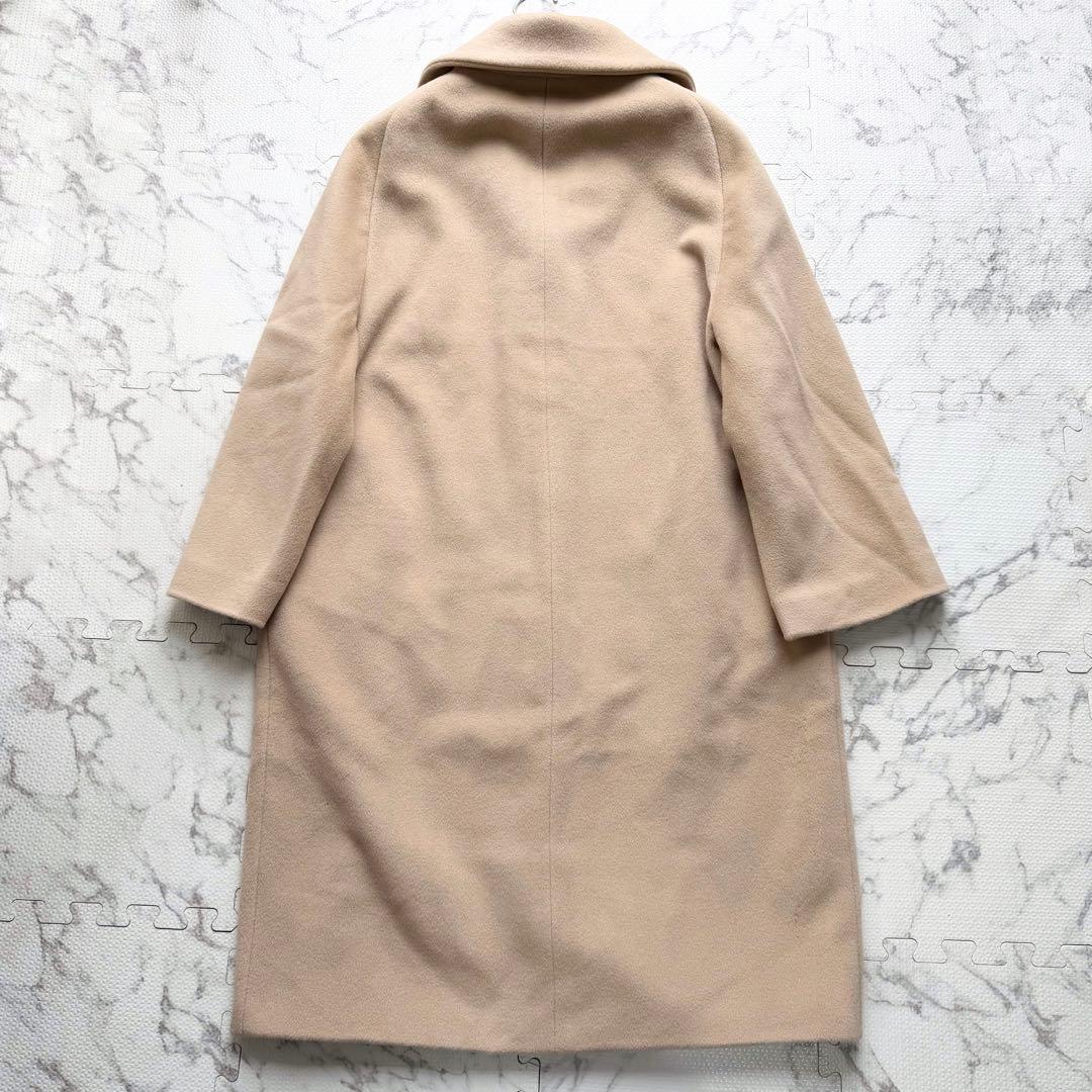 MaxMara マックスマーラ ウール ロングコート 銀タグ ベージュ 38