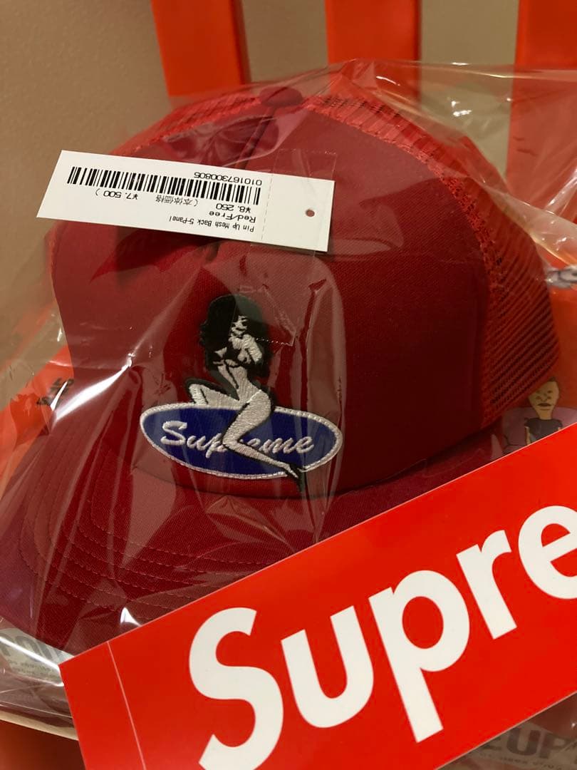 値下げSupreme Pin Up Mesh Back 5-Panel Red！