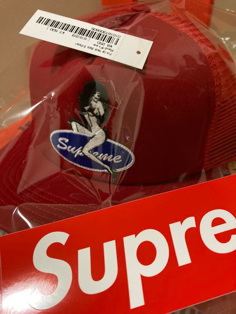 値下げSupreme Pin Up Mesh Back 5-Panel Red！