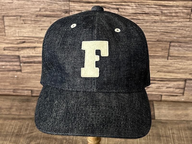 美品 フルカウント 6枚はぎ デニム ベースボール キャップ Fパッチ