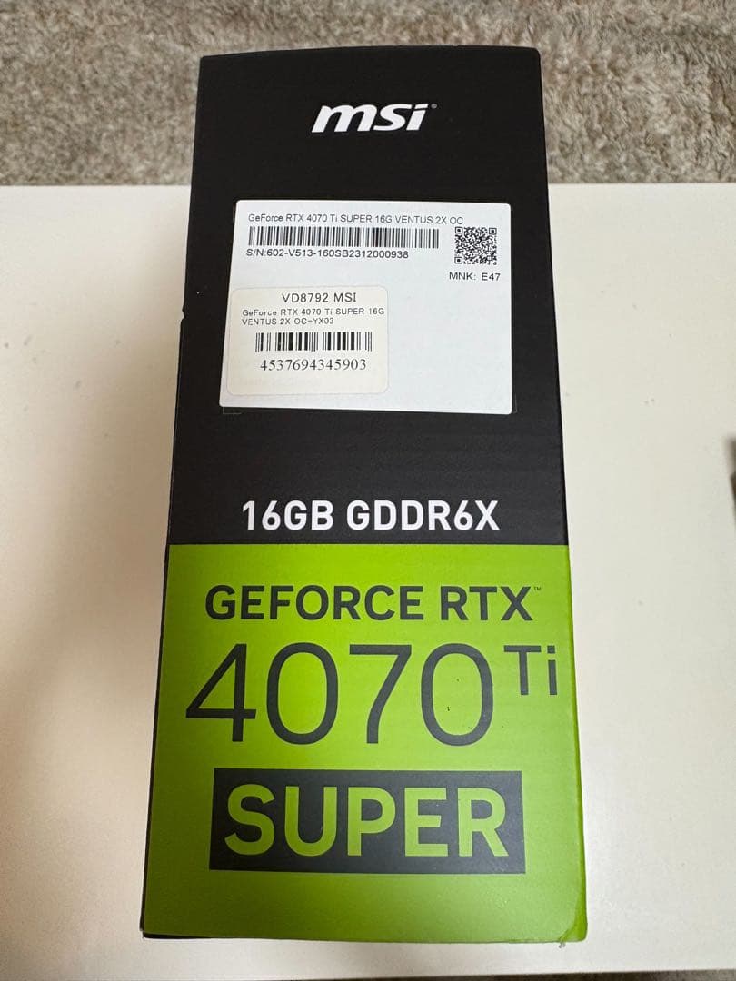 グラフィックボード・グラボ・ビデオカード MSI RTX4070Ti Super 16GB