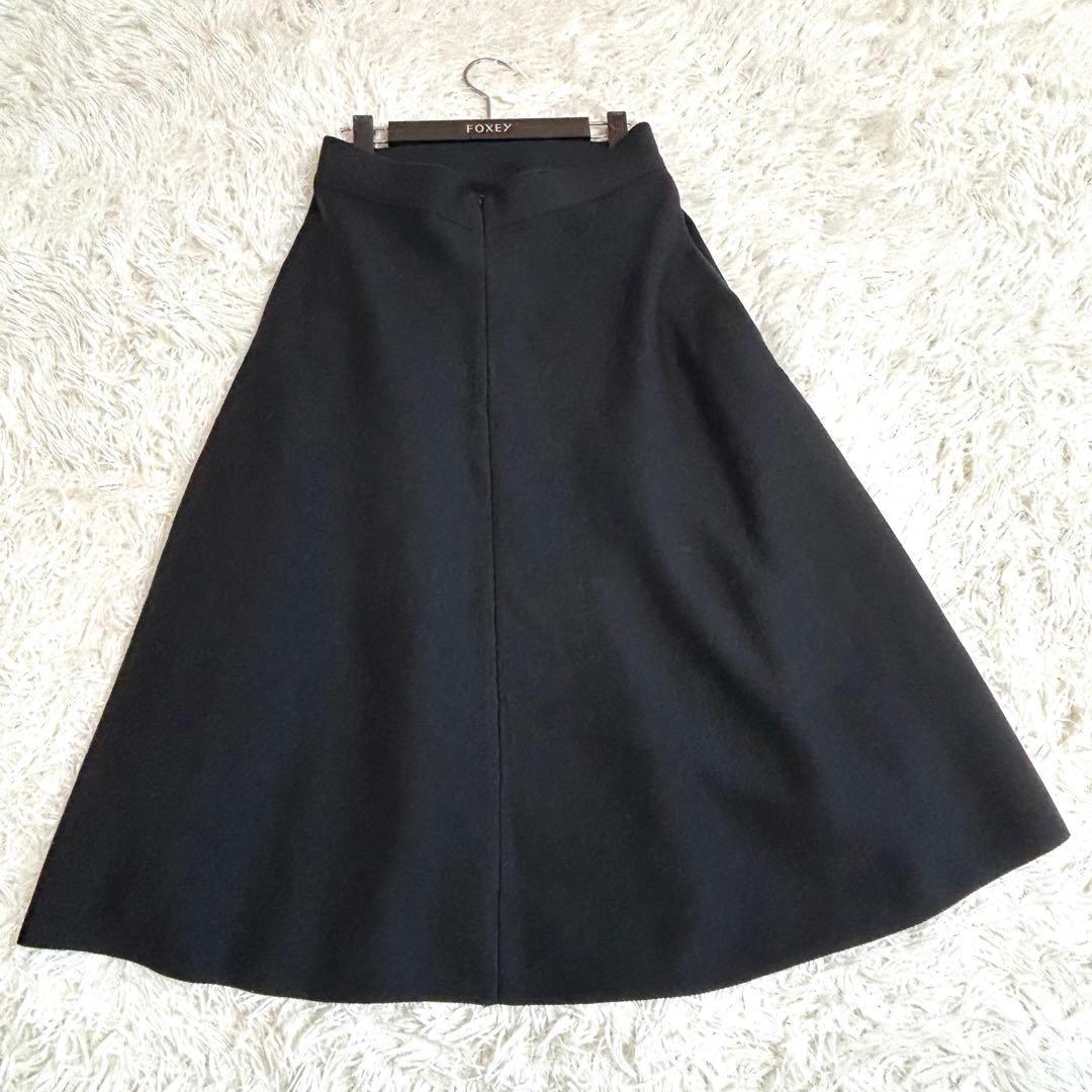 極美品✨42310 2021年購入 フォクシー ロゴ入り✨ニットロングスカート