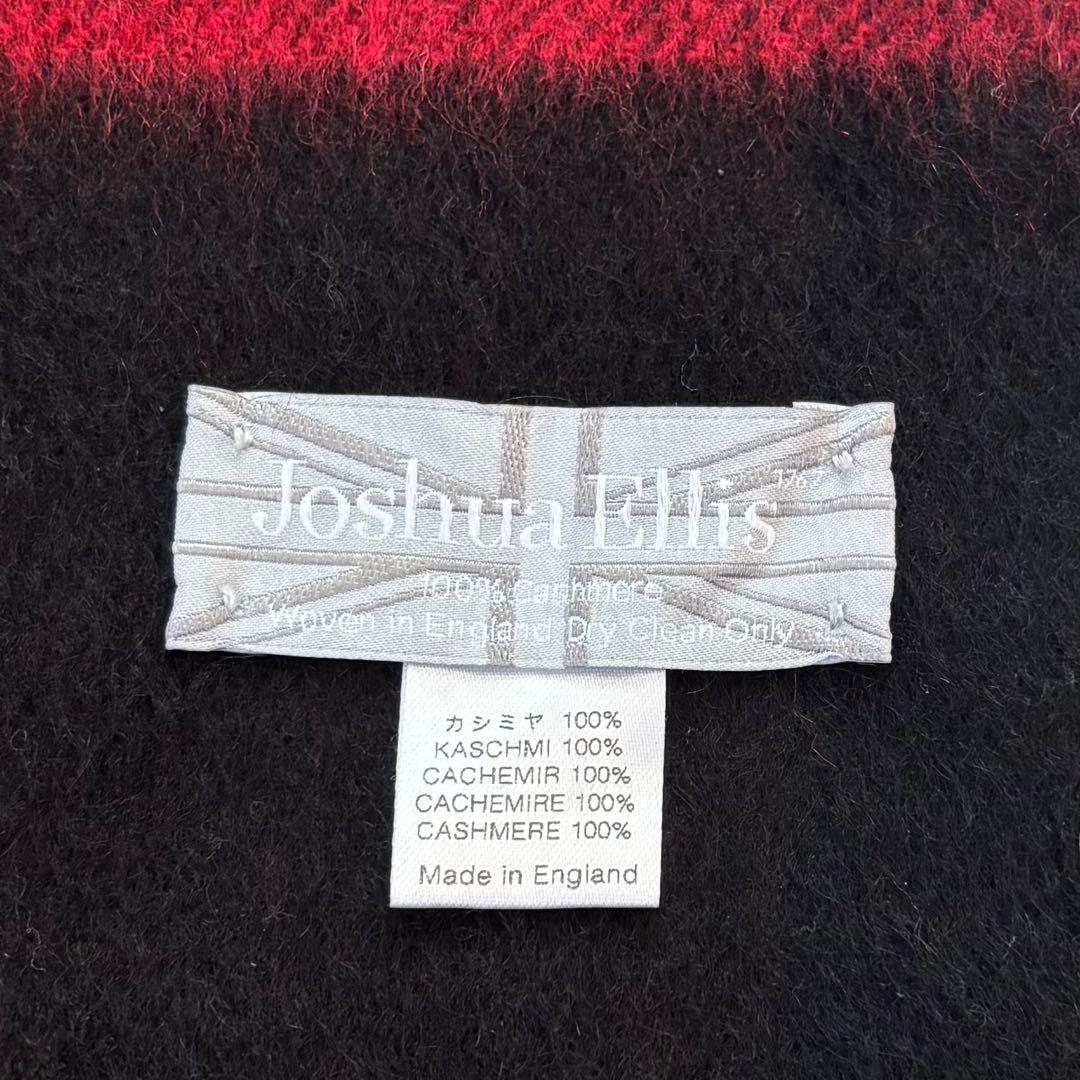 【近年モデル 極美品】ジョシュアエリス カシミヤ100% マフラー チェック柄