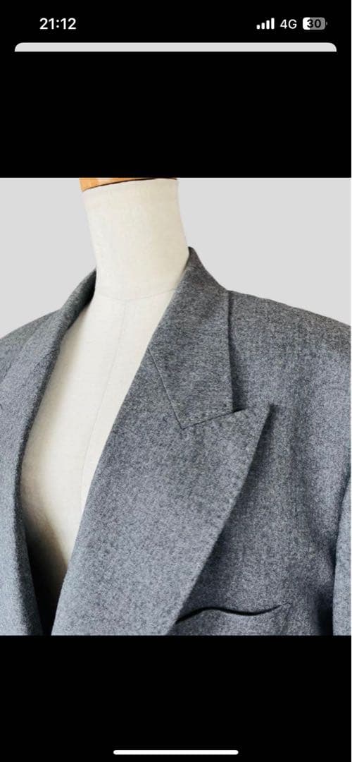 定価20万以上 ステラマッカートニー ジャケット グレー フラノ