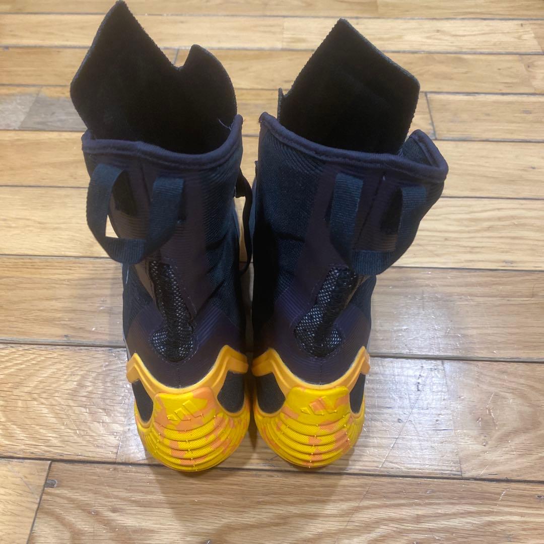 adidas ボクシングシューズ 黒/紫 ハイカット　27.5cm