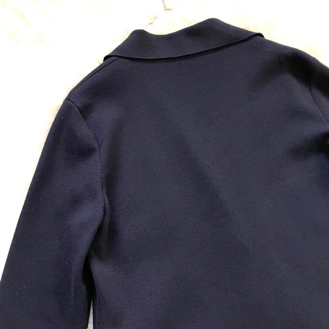 DAMA collection シルク カシミヤ混 ニットジャケット 濃紺 L