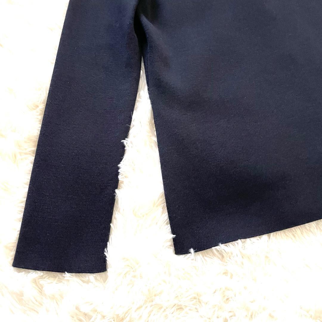 DAMA collection シルク カシミヤ混 ニットジャケット 濃紺 L