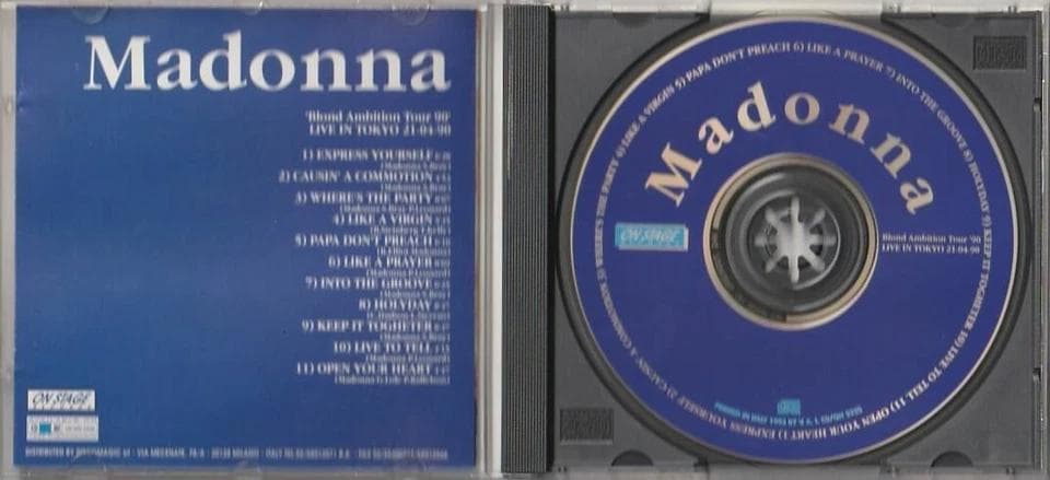 MADONNA　Blond Ambition Tour '90　限定盤 CD