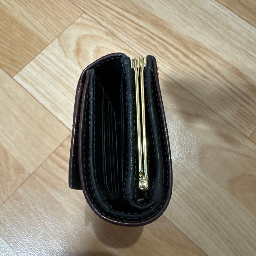 【美品】ヴィヴィアンウエストウッド 三つ折り財布 がま口　ビックオーブ　レザー