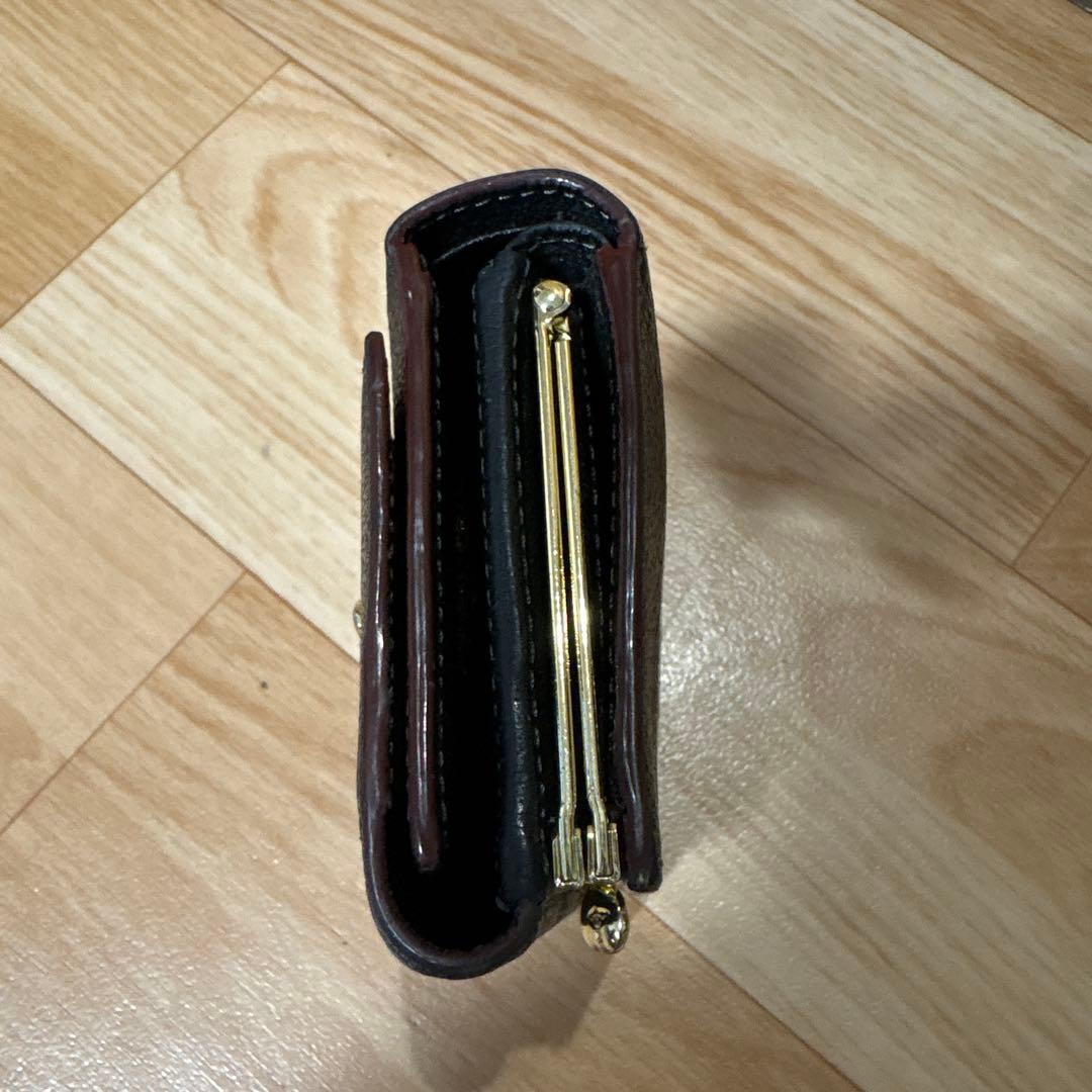 【美品】ヴィヴィアンウエストウッド 三つ折り財布 がま口　ビックオーブ　レザー