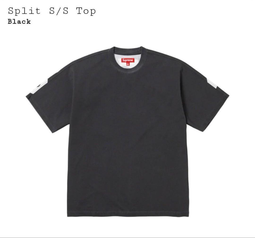 新品未使用 Supreme Split S/S Top BLACK 黒 XL