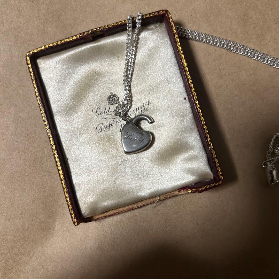 アクセサリー 40s sweet heart jewelry padlock necklace