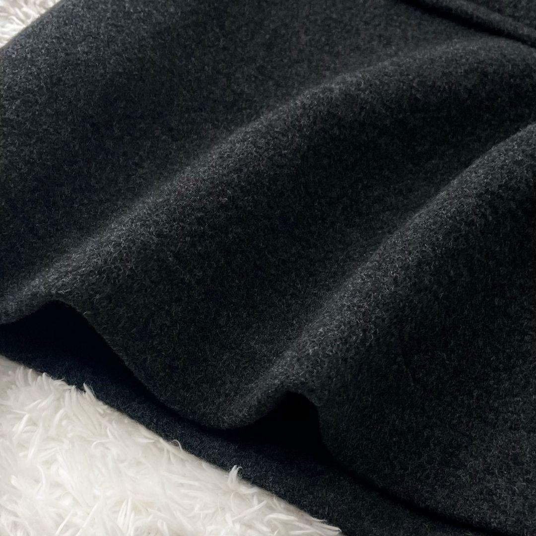 バーバリーズ ダッフルコート カシミヤ ノバチェック 日本製 ブラック 2XL