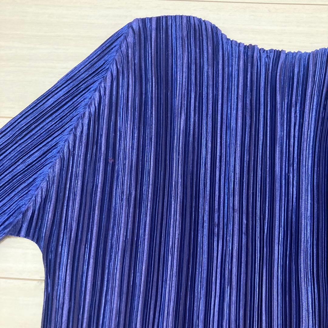 PLEATS PLEASE プリーツプリーズ　ネイビー/裏レッド 長袖トップス