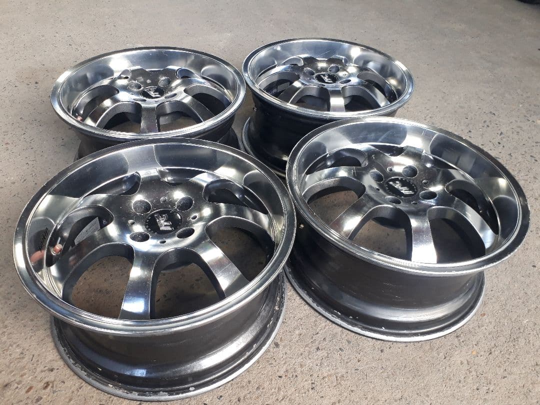 4穴100レイズ16インチホイールSSRワークエンケイ