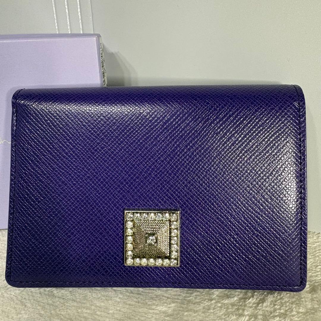 新品未使用　Paul Smith 財布 二つ折り レザー　パープル