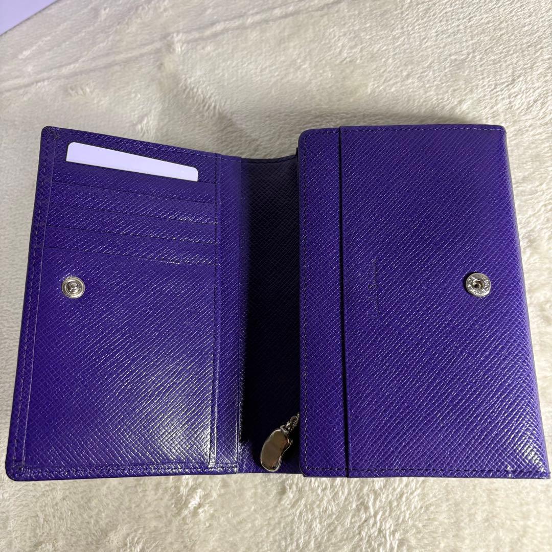 新品未使用　Paul Smith 財布 二つ折り レザー　パープル