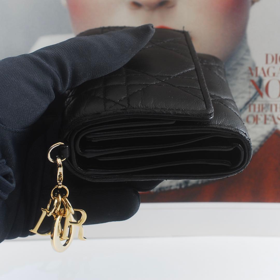 ＊Lady Dior＊ディオール＊ラムスキン＊ロータスウォレット＊カナージュ