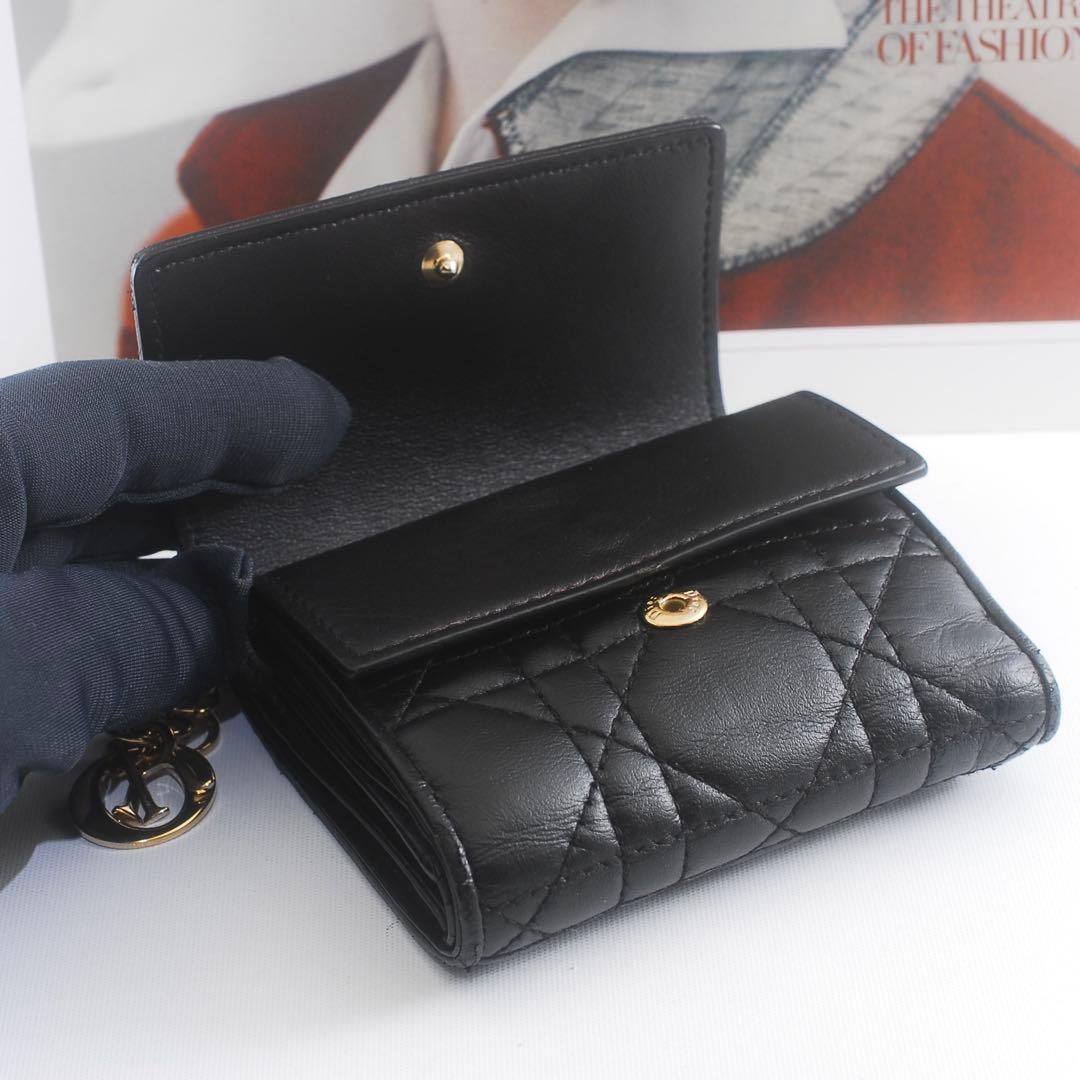 ＊Lady Dior＊ディオール＊ラムスキン＊ロータスウォレット＊カナージュ