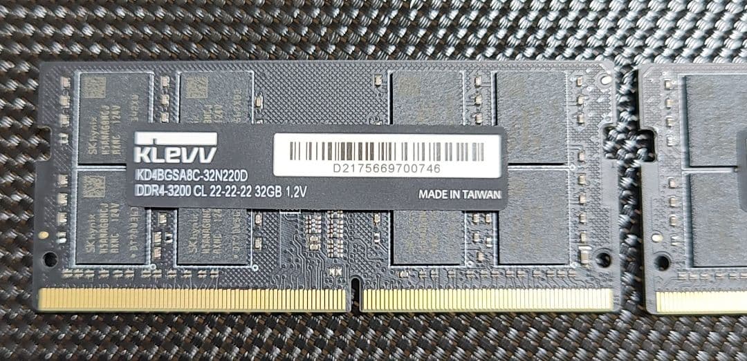クレブ メモリー DDR4 3200 32GB×2枚 ノートパソコン向け