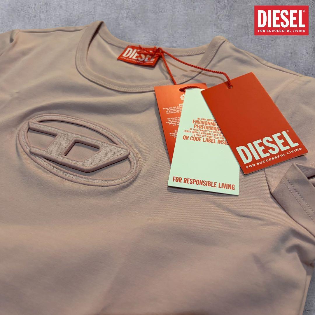 さ*の様 〖大人気〗DIESEL オーバルD カットアウト ロゴT ピンク 新品
