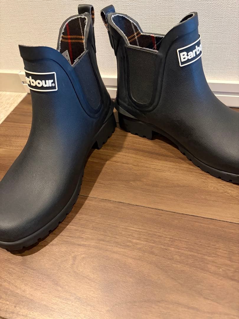 Barbourバブアー サイドゴア レインブーツ ブラックUK4