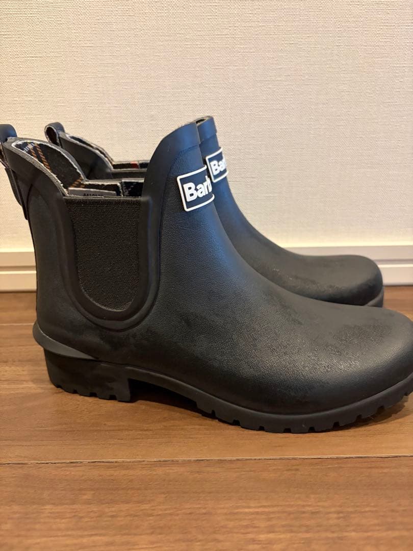 Barbourバブアー サイドゴア レインブーツ ブラックUK4