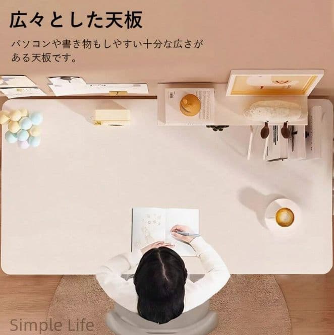 PC デスク コンパクト設計 作業机 勉強・在宅勤務化粧台に最適100*50cm