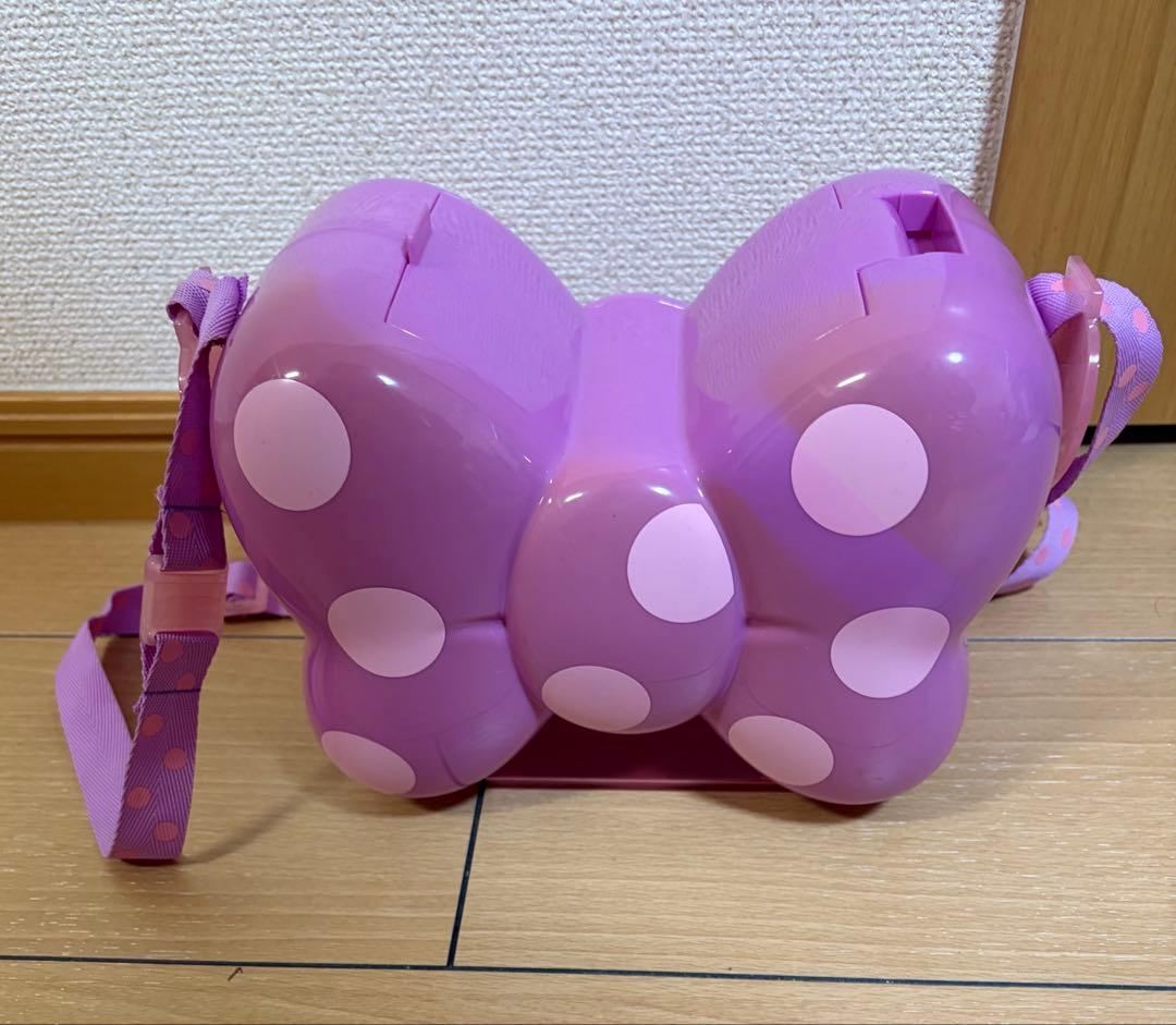 ディズニー　ポップコーンバケット　ミニー　デイジー　リボン型　パープル　紫