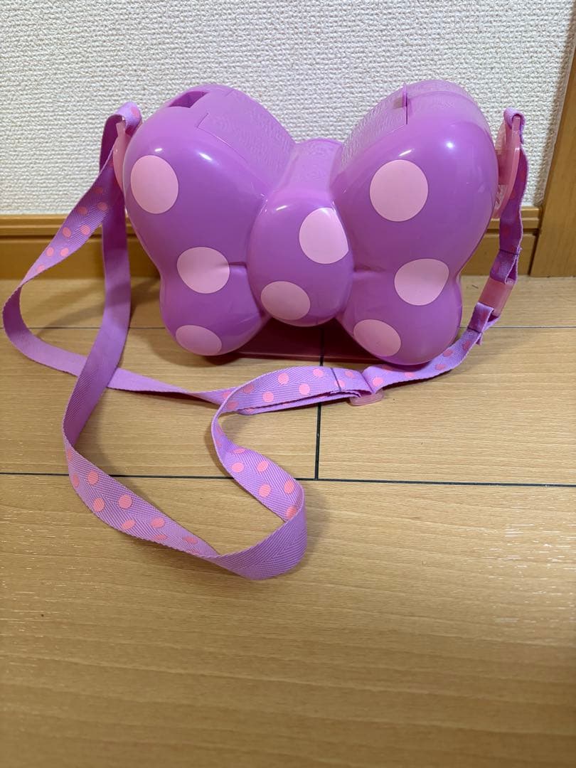 ディズニー　ポップコーンバケット　ミニー　デイジー　リボン型　パープル　紫