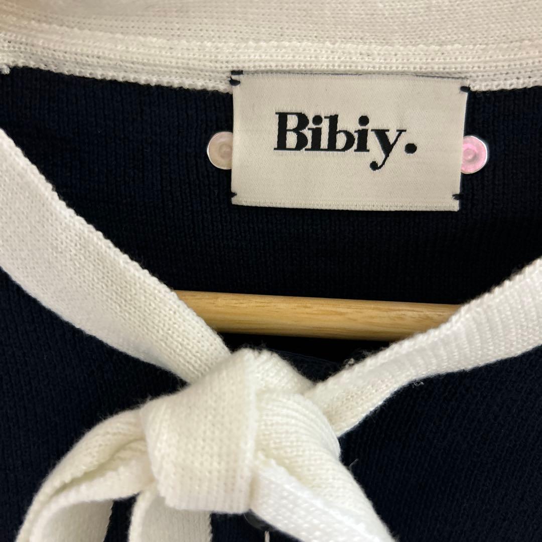 Bibiy. B.CLUB TIE CARDIGAN ネイビー　紺色