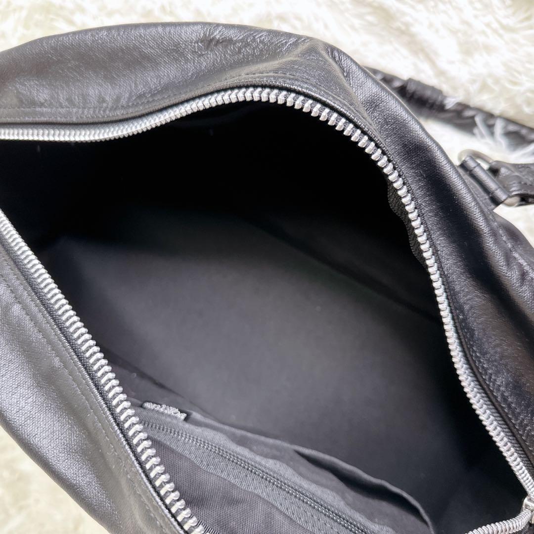 【美品】【希少】POTERフリースタイル ボストンバッグ　ブラック　レザー