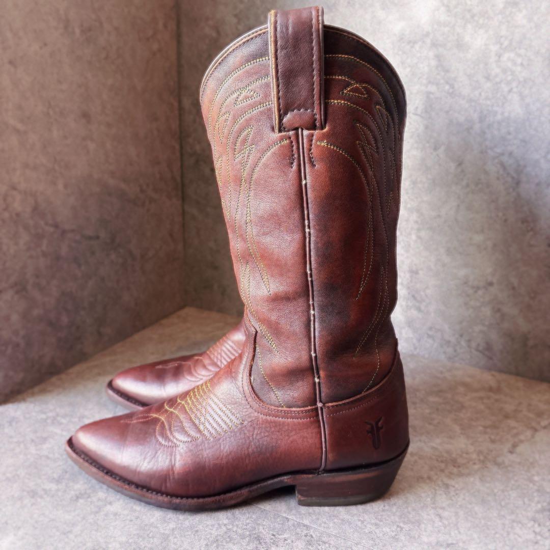 FRYE フライ ウエスタンブーツ 7.5B レザー ブラウン