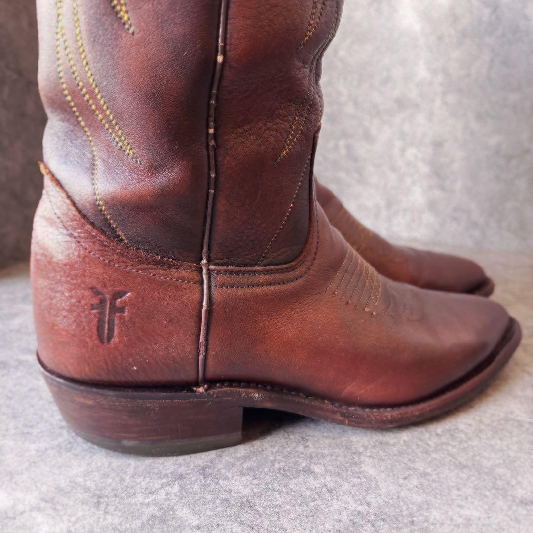 FRYE フライ ウエスタンブーツ 7.5B レザー ブラウン