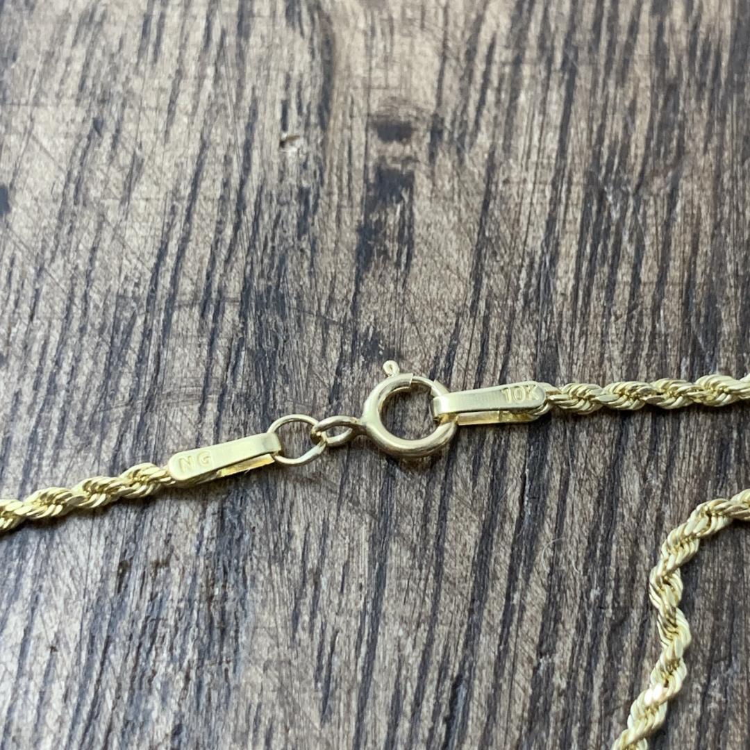 フォロー割引済み 10kネックレス 50.8cm ゴールド 金無垢1.5mm