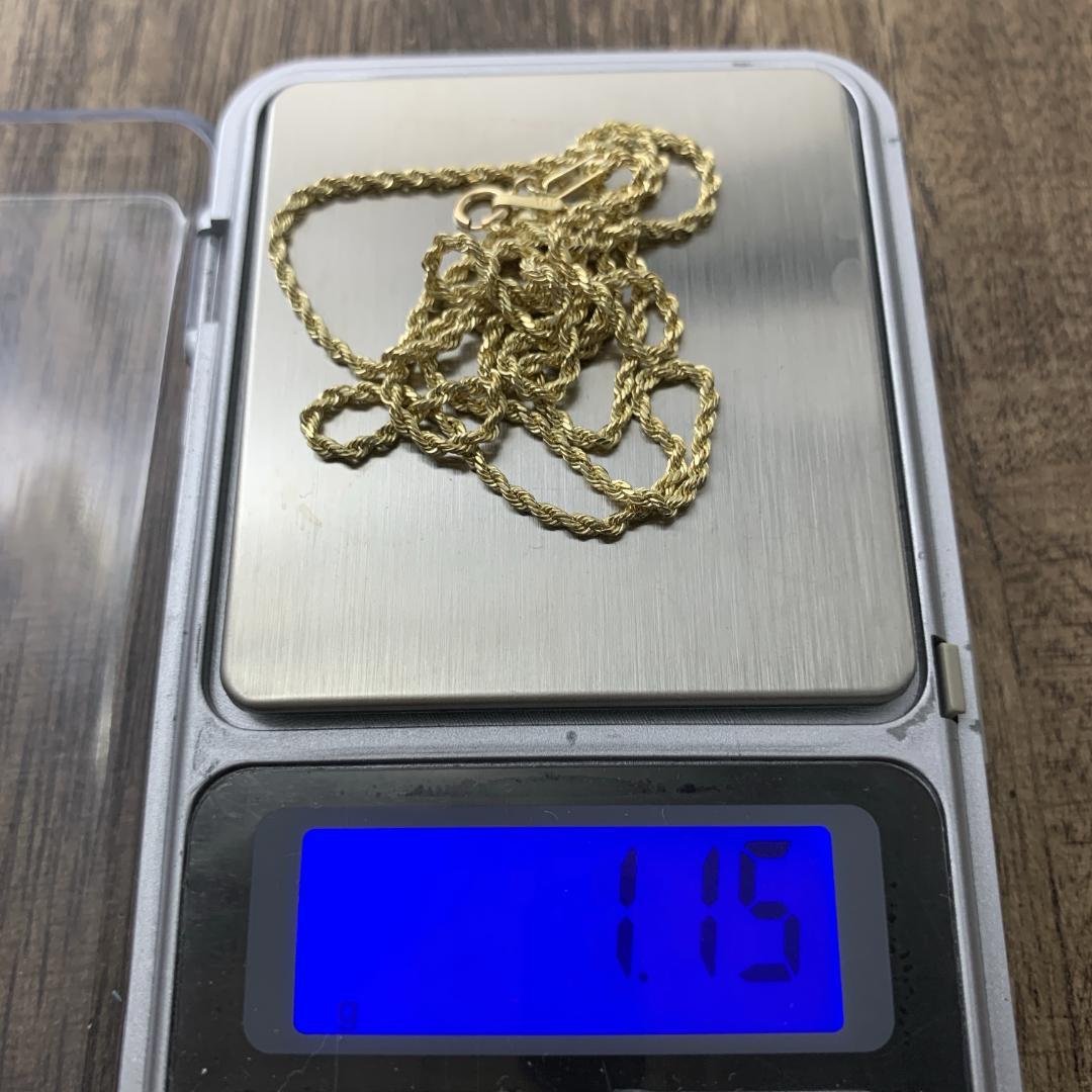 フォロー割引済み 10kネックレス 50.8cm ゴールド 金無垢1.5mm