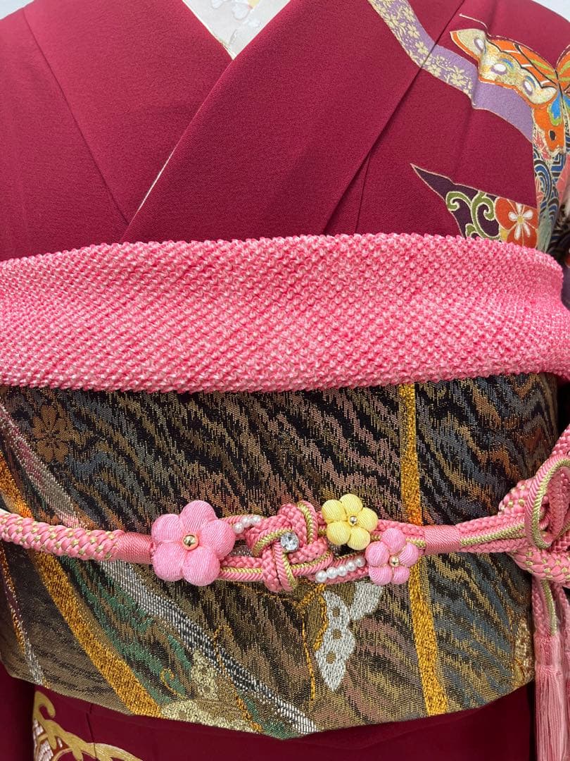 振り袖　フルセット　別誂長襦袢　成人式　金彩加工　刺繍入り　後藤久美子　819