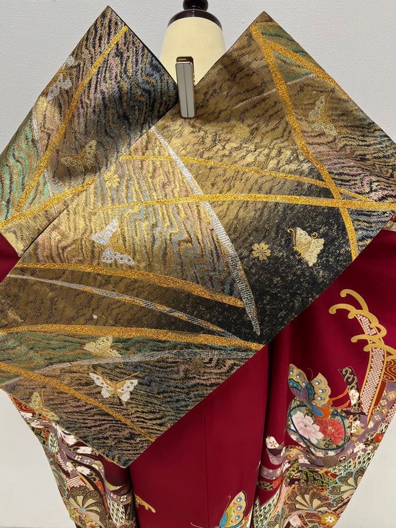 振り袖　フルセット　別誂長襦袢　成人式　金彩加工　刺繍入り　後藤久美子　819