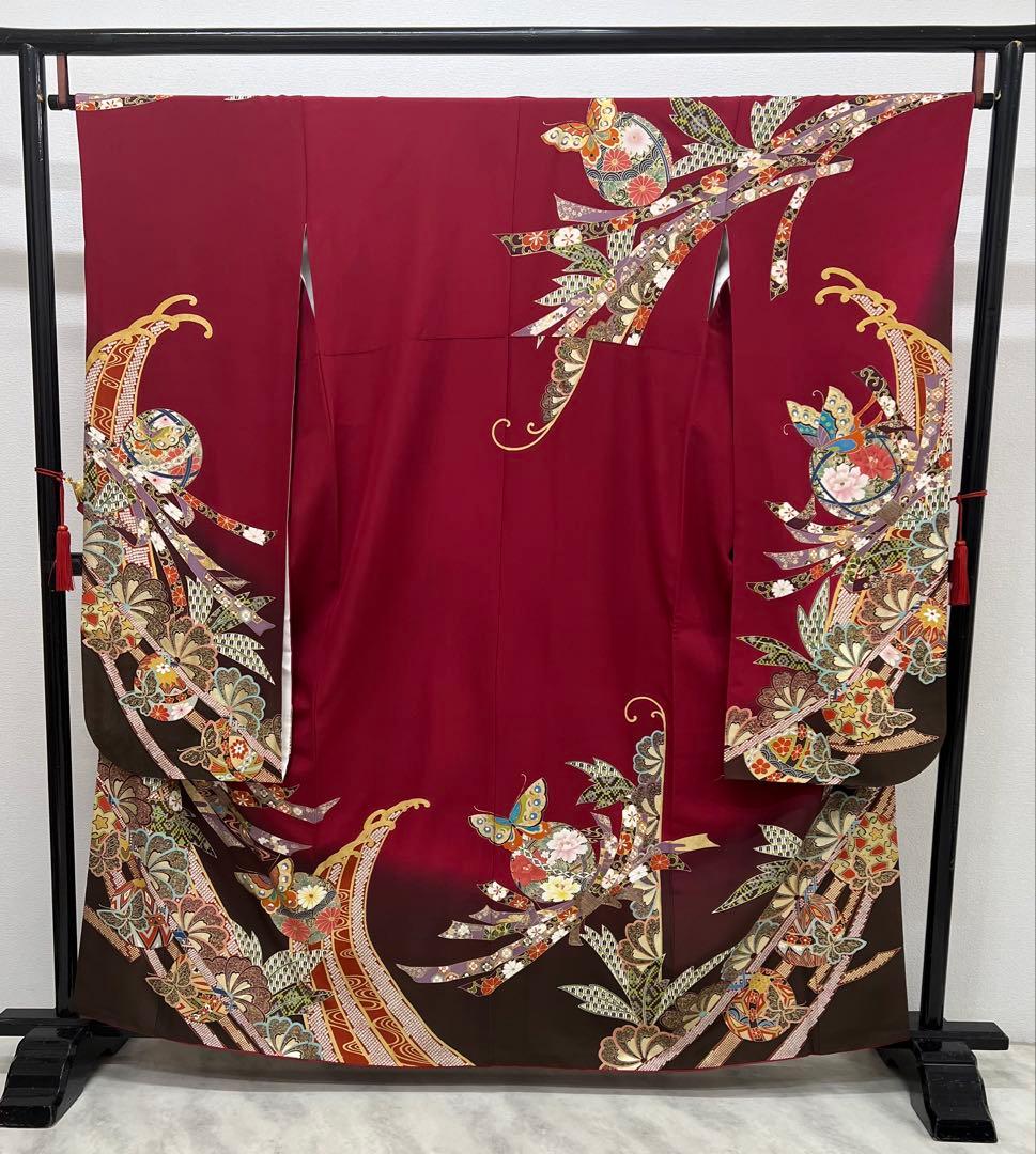 振り袖　フルセット　別誂長襦袢　成人式　金彩加工　刺繍入り　後藤久美子　819