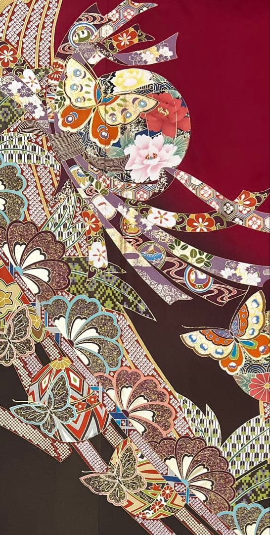 振り袖　フルセット　別誂長襦袢　成人式　金彩加工　刺繍入り　後藤久美子　819