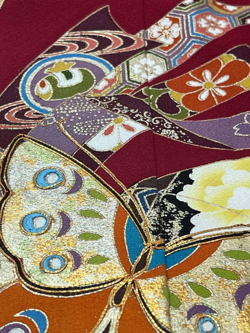 振り袖　フルセット　別誂長襦袢　成人式　金彩加工　刺繍入り　後藤久美子　819
