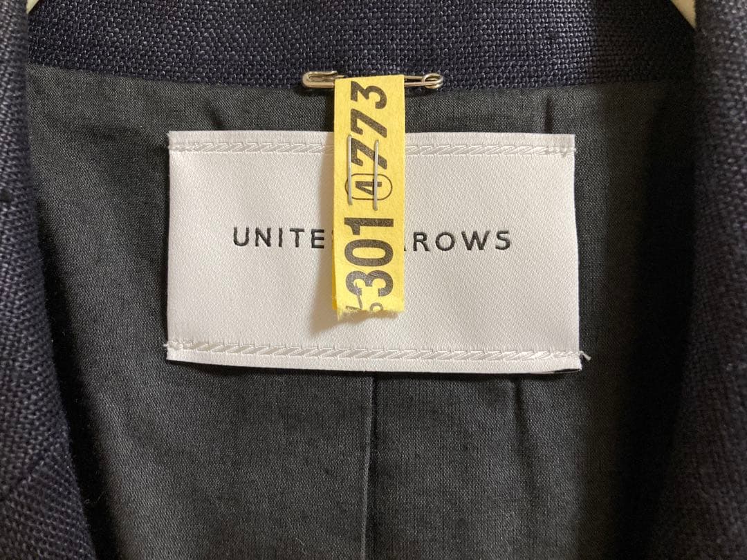 未着用 United arrows リネン ブレザー ネイビー ジャケット 40