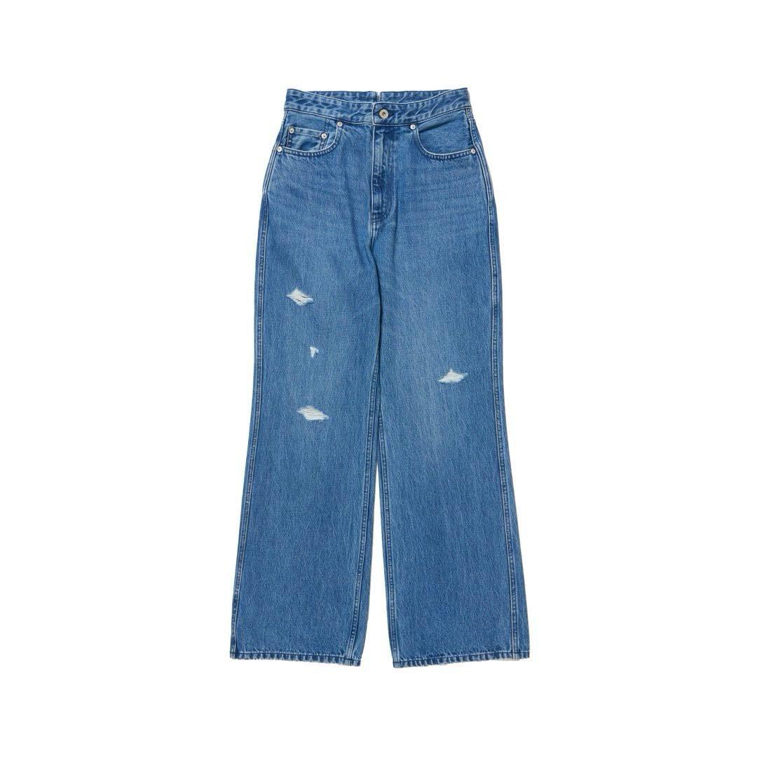専用　新品 定価3万 woadblue ハイウエスト セミワイド フレアデニム