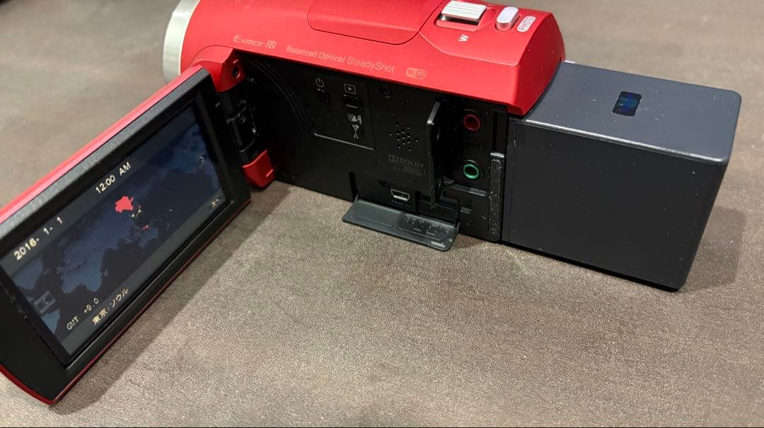 Sony HDR-CX680 レッド ビデオカメラ本体　NP-FV100A